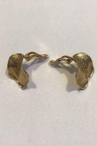 Antique Ole Lynggaard 14 kt Gold Earrings (Clips)