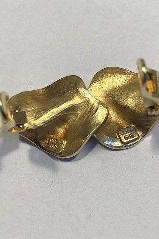 Antique Ole Lynggaard 14 kt Gold Earrings (Clips)