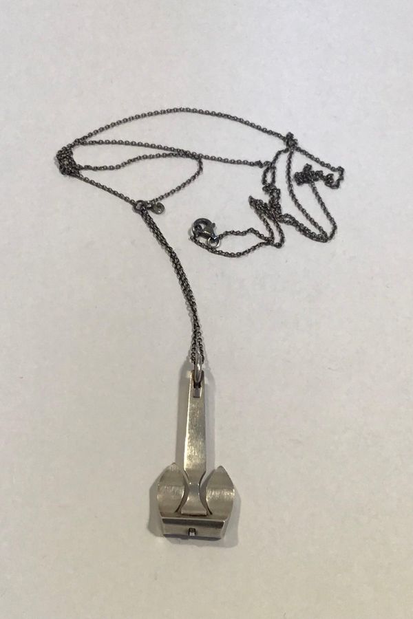 Ole Lynggaard Sterling Silver Necklace and Pendant in the form of Anchor