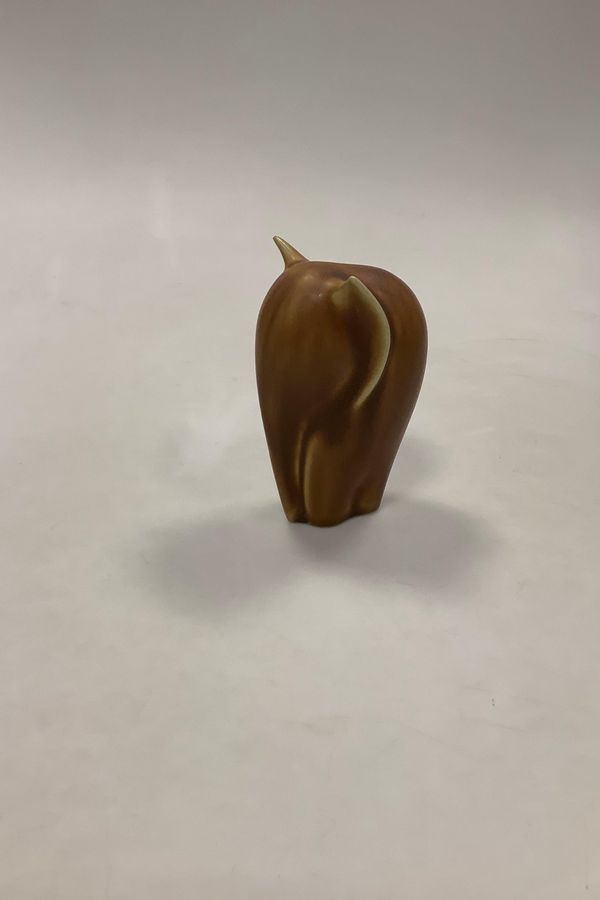 Antique Palshus Ceramic Elephant Figurine by Kjeld Jordan 12,5cm