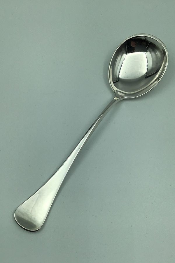 Antique Patricia W&S Sørensen Silver Bouillon Spoon.
