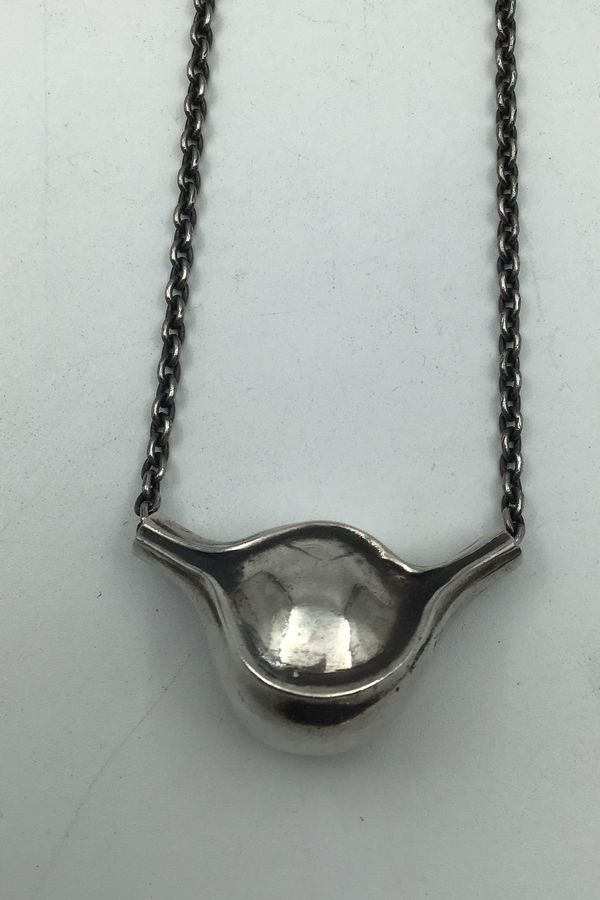 Antique Peder Musse Sterling Silver Necklace with Pendant