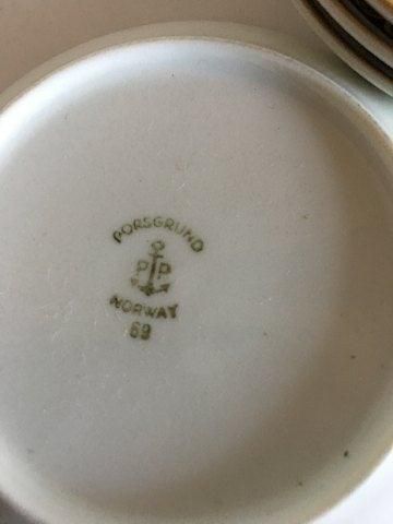 Antique Porsgrund Norway Porcelain Glass Coasters No 69