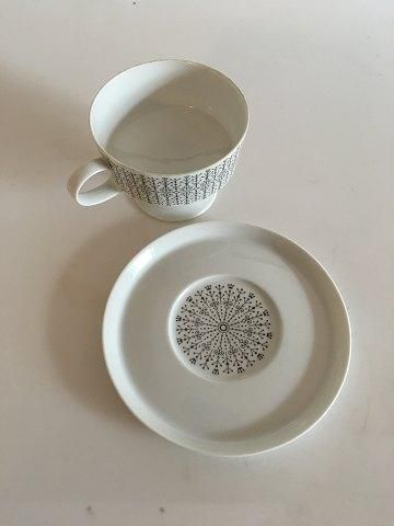 Antique Rosenthal Bjorn Wiinblad designed Cup on Foot with Saucer