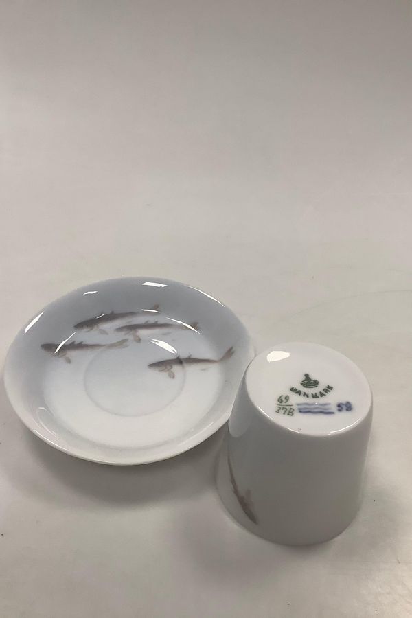 Antique Royal Copenhagen Art Nouveau Cup with Fish No 69/37B