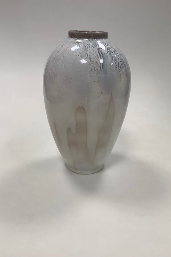 Antique Royal Copenhagen Art Nouveau Crystal Glaze vase by Clements from the 1880s