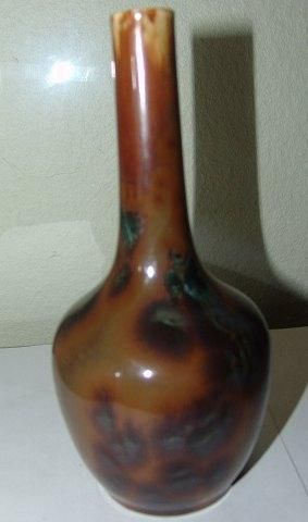 Antique Royal Copenhagen Art Nouveau Unique Ludvigsen Crystaline glaze vase No 988