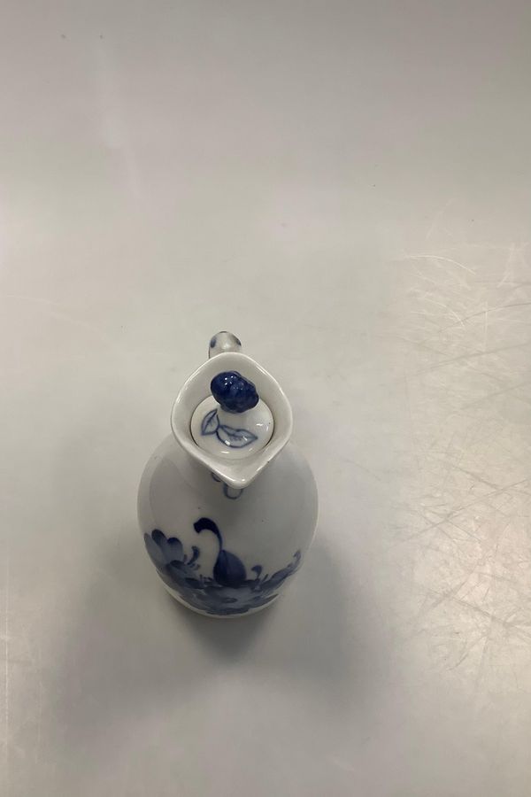Antique Royal Copenhagen Blue Flower Braided Vinegar Flask No. 8196