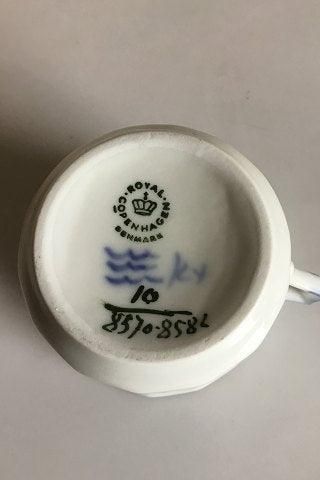 Antique Royal Copenhagen Blue Flower Mustard Cup No 8570 with Lid No  8586