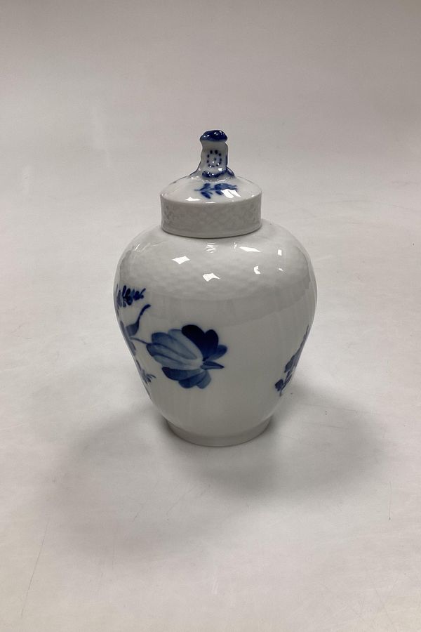Antique Royal Copenhagen Blue Flower Curved Vase with Lid No 1684