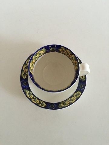Antique Royal Copenhagen Blue Pheasant Coffee Cup and saucer No 072