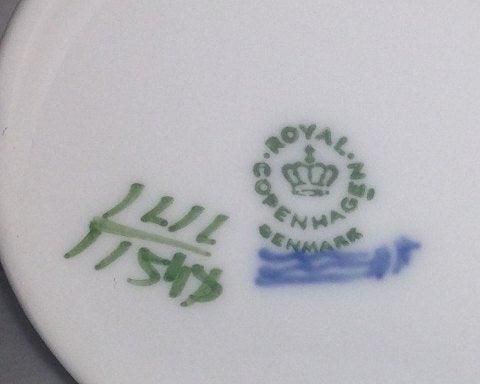 Antique Royal Copenhagen Blue Fan Espresso Cup and Saucer No 11548