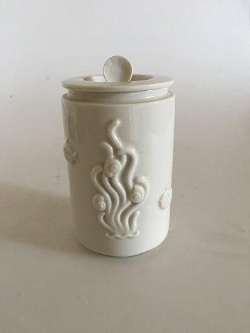 Antique Royal Copenhagen Blanc de Chine Lidded vase by Arno Malinowski No 3287.