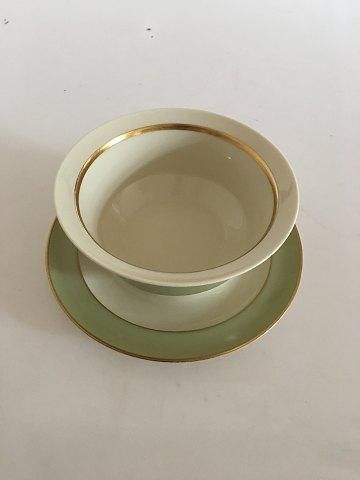 Antique Royal Copenhagen Dagmar Gravy Bowl with fixed saucer No. 9580
