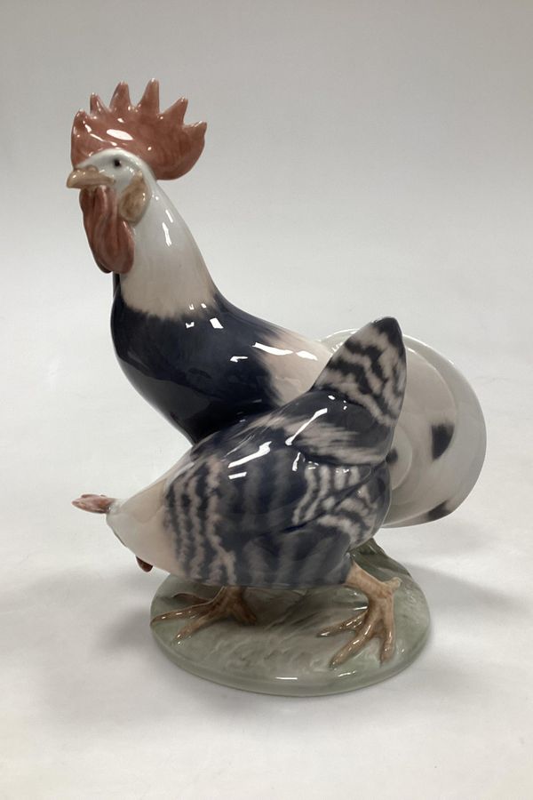 Antique Royal Copenhagen Figurine of Rooster and Hen No 1094