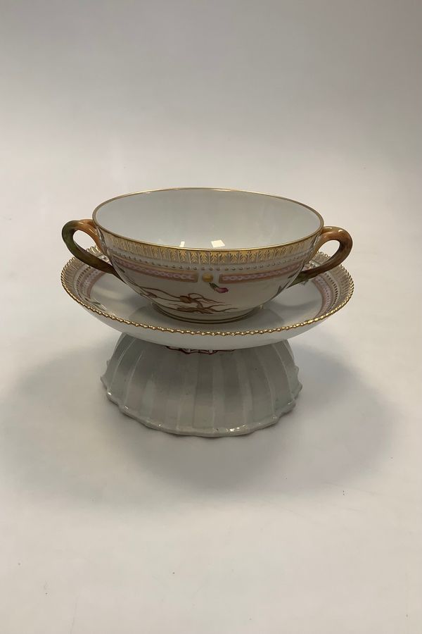 Antique Royal Copenhagen Flora Danica Bouillon Cup with saucer No 20/3612