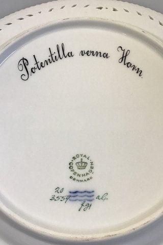 Antique Royal Copenhagen Flora Danica lunch plate No 20/3554 with pierced edge.