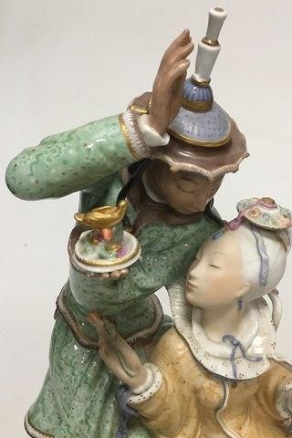 Antique Royal Copenhagen Gerhard Henning overglaze figurine Nightingale No 2409