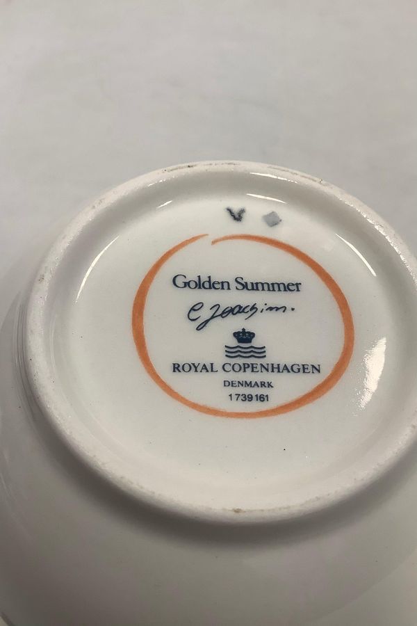 Antique Royal Copenhagen Golden Summer / Gylden Sommer Bowl with Lid No. 161