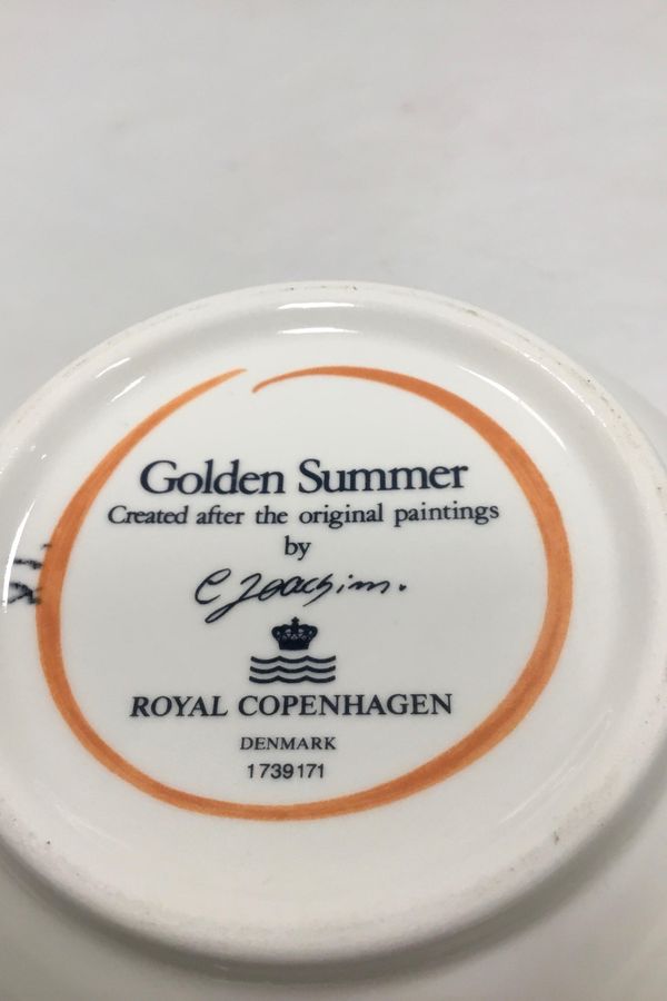 Antique Royal Copenhagen Golden Summer Gravy Bowl with Lid No 171