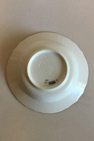 Antique Royal Copenhagen White Curved with serrated Gold edge (Pattern 387 / Josephine) Deep Plate No 1616