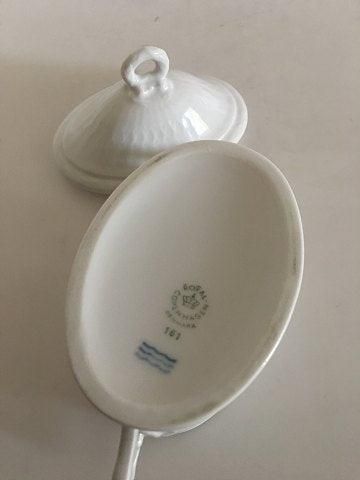 Antique Royal Copenhagen White Fan Sugar Bowl No. 161