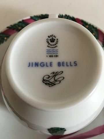 Antique Royal Copenhagen Jingle Bells Coffee Cup and Saucer No 1169081