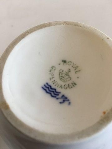 Antique Royal Copenhagen Lidded Jar with Seagull and Ship Motif and Tiny Handles