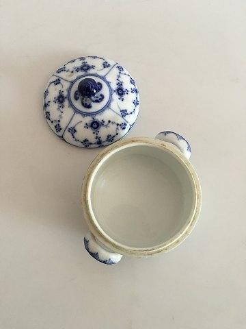 Antique Royal Copenhagen Blue Fluted Plain Butter Jar with Lid No 398