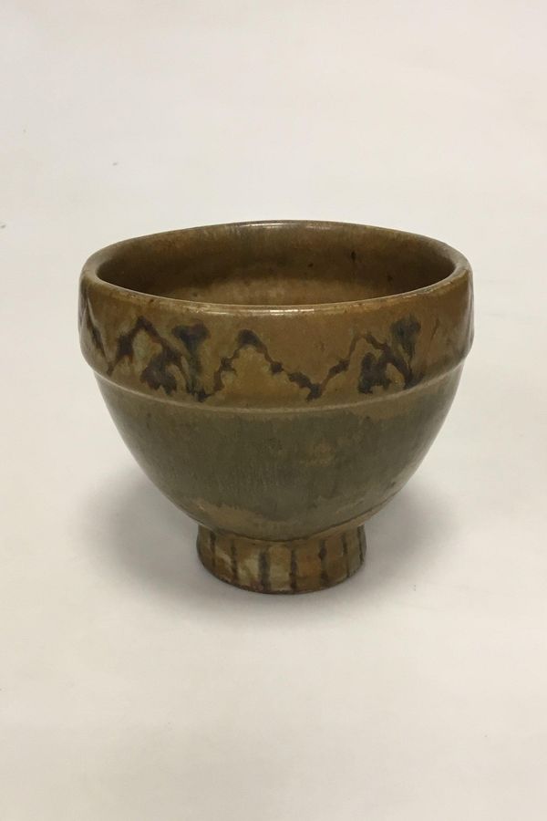 Antique Royal Copenhagen Patrick Nordstrøm stoneware bowl from 5. March 1919