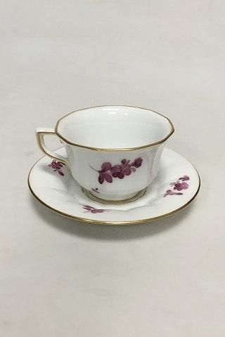 Antique Royal Copenhagen Purpur Flower Angular with gold Mocca Cup 427 / 3562