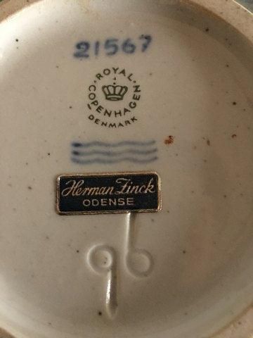 Antique Royal Copenhagen Stoneware Bowl No 21567 Gerd Bøgelund