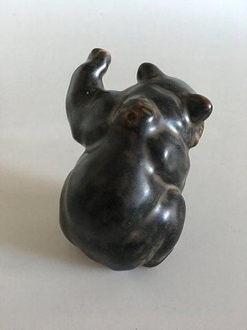Antique Royal Copenhagen Stoneware Figurine Bear Cub No 21433