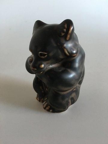 Antique Royal Copenhagen Stoneware Figurine Brown Bear Cub No 21435