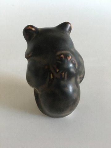 Antique Royal Copenhagen Stoneware Figurine Brown Bear Cub No 21435