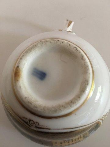 Antique Royal Copenhagen Early Cup from 1860s with motif of a building