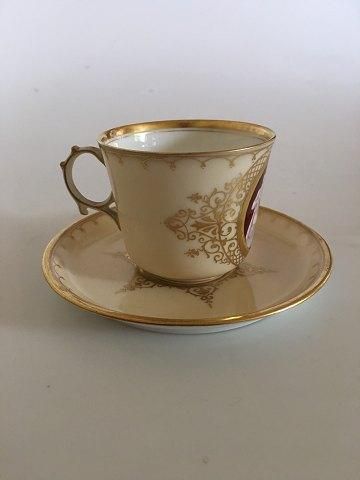Antique Royal Copenhagen Early Cup and saucer with Thorvaldsen Motif from 1860-1880