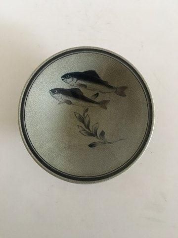 Antique Royal Copenhagen Unique Bowl with fish by Oluf Jensen from 1932