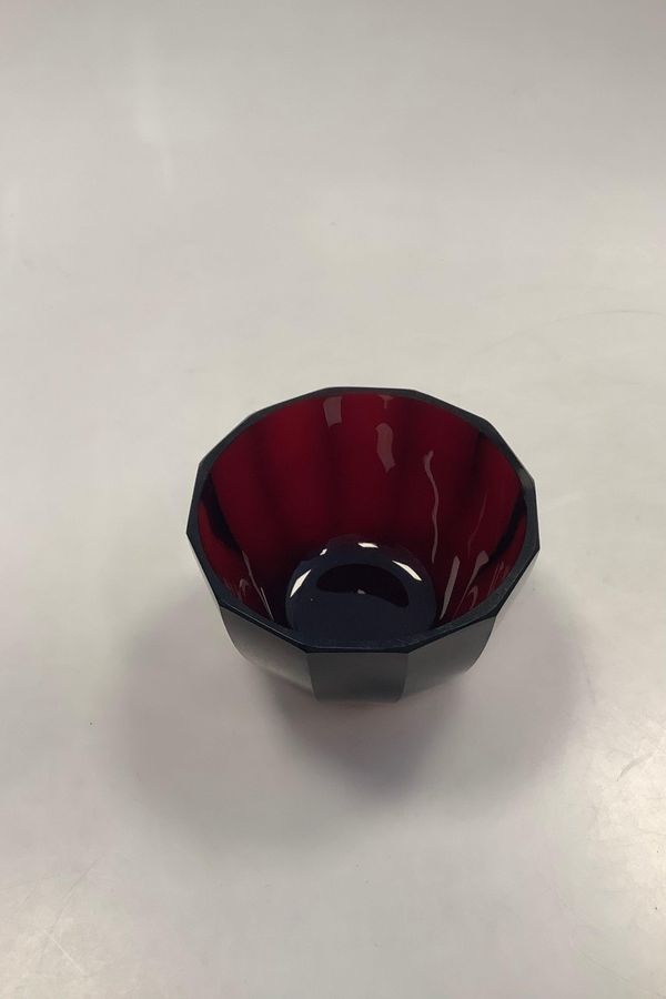 Antique Ruby Red Glass Sugar Bowl Danish