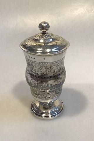 Antique Russian Silver Lidded Goblet