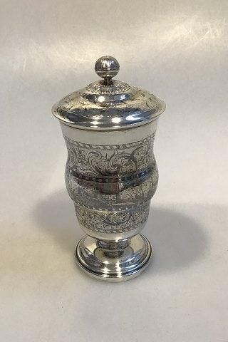 Antique Russian Silver Lidded Goblet