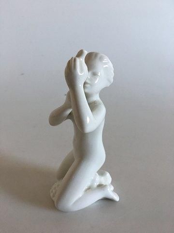 Antique Rorstrand Figurine of Boy with Conch