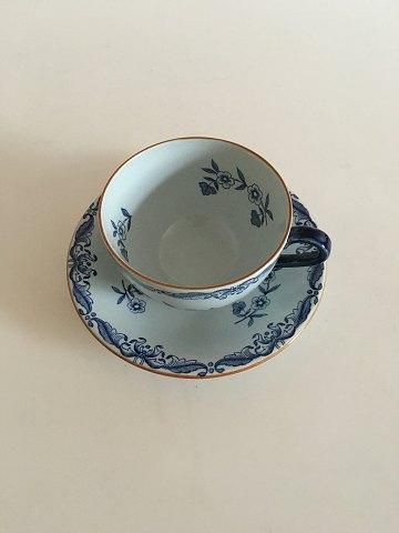 Antique Rörstrand Earthenware East Indies Coffee Cup and Saucer