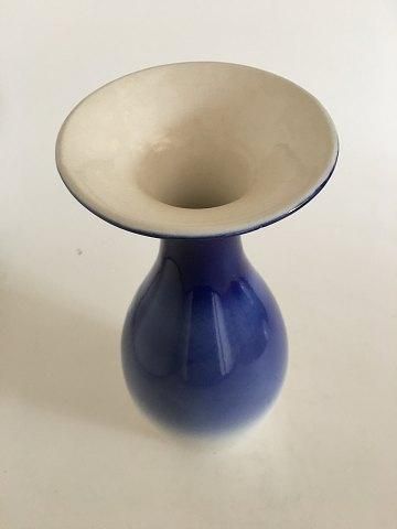 Antique Rorstrand Vase Blue / White with Tulip Motif