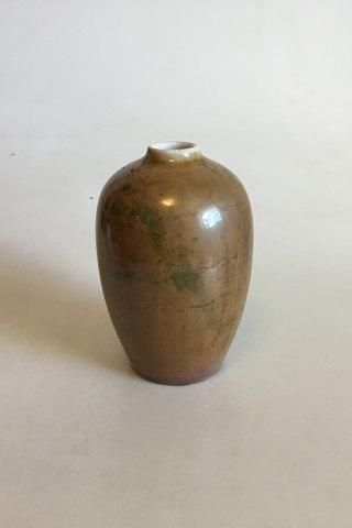 Antique Rorstrand Vase with with Light brown / Golden glaze with green shades. Nice condition