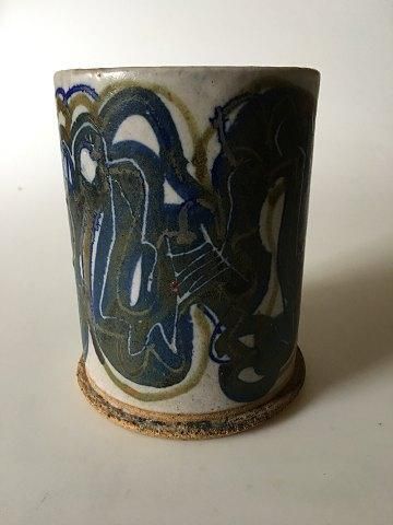 Antique Sten Lykke Madsen Stoneware Vase from his own studio.