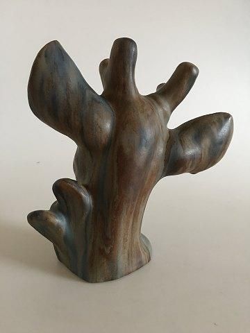 Antique Deer Head in Stoneware Bust by Arne Ingdam