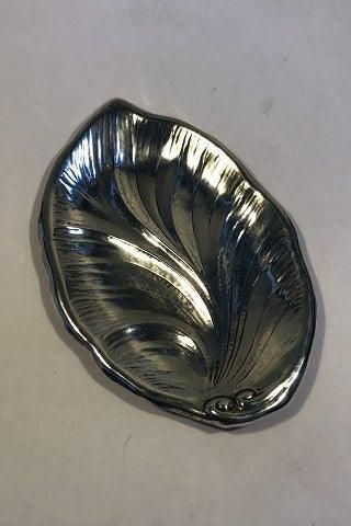 Antique Sterling by Poole Leaf-shaped Silver Dish No 440