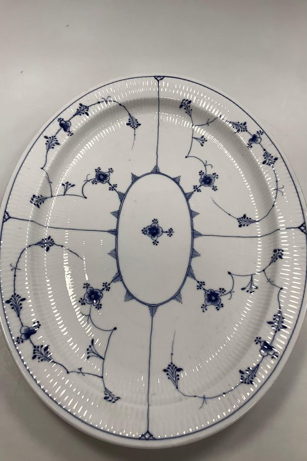 Antique Large Old Royal Copenhagen Blue Fluted Plain Dish