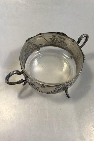 Antique Silver Bowl with glas insert.
